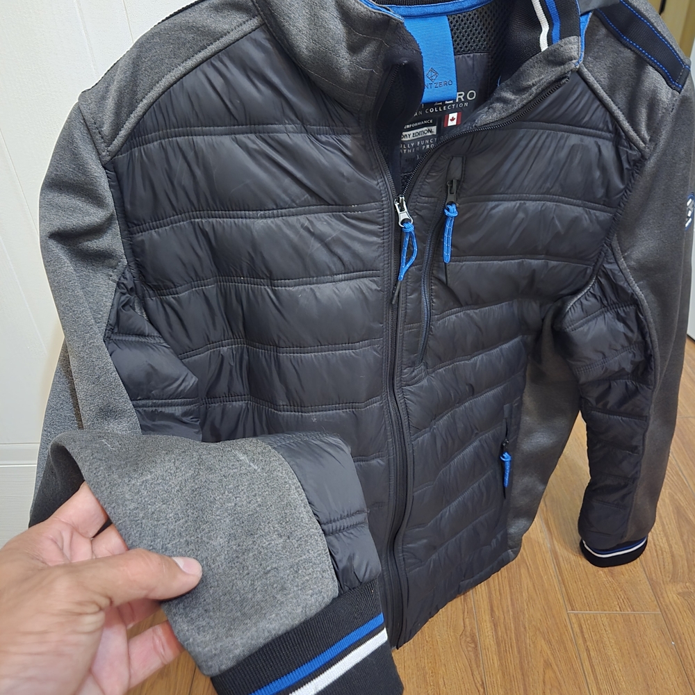 Point Zero Men's Black and Gray Jacket